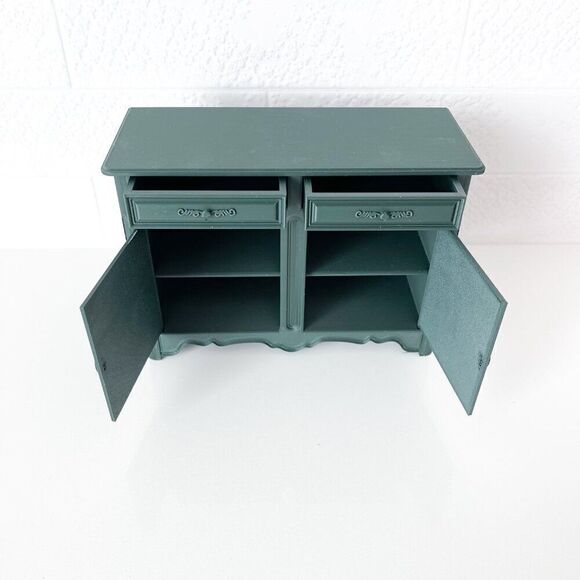 Barbie Miniature Dollhouse Green French Cabinet Sideboard 1:6 Scale 3D Printed - Picture 4 of 4